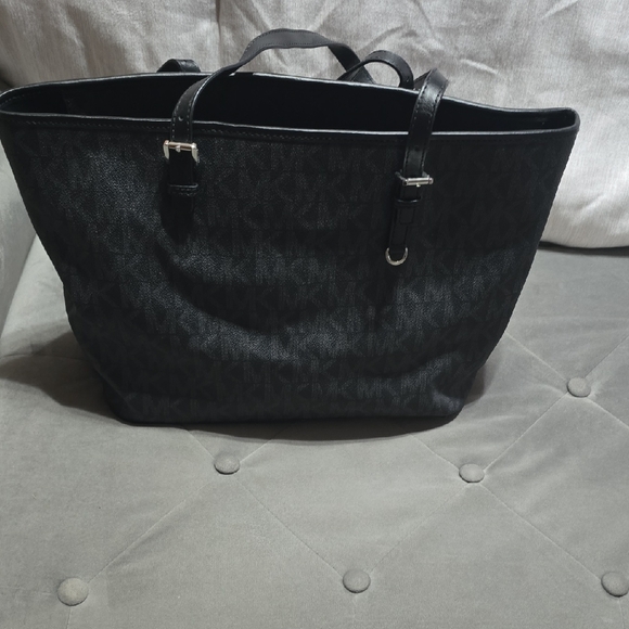 Michael Kors Handbags - Michael Kors Black Monogram Shoulder Bag